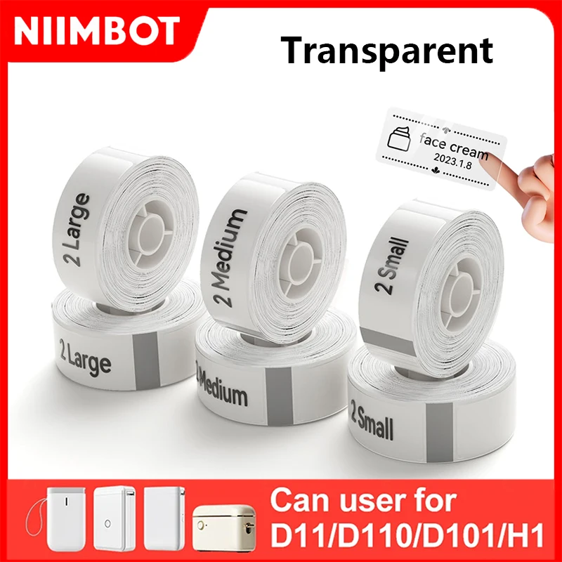 Niimbot D110 D11 Portable Thermal Label Printer Transparent Labels Waterproof Oil Label Paper For Price Tag Adhesive Sticker New