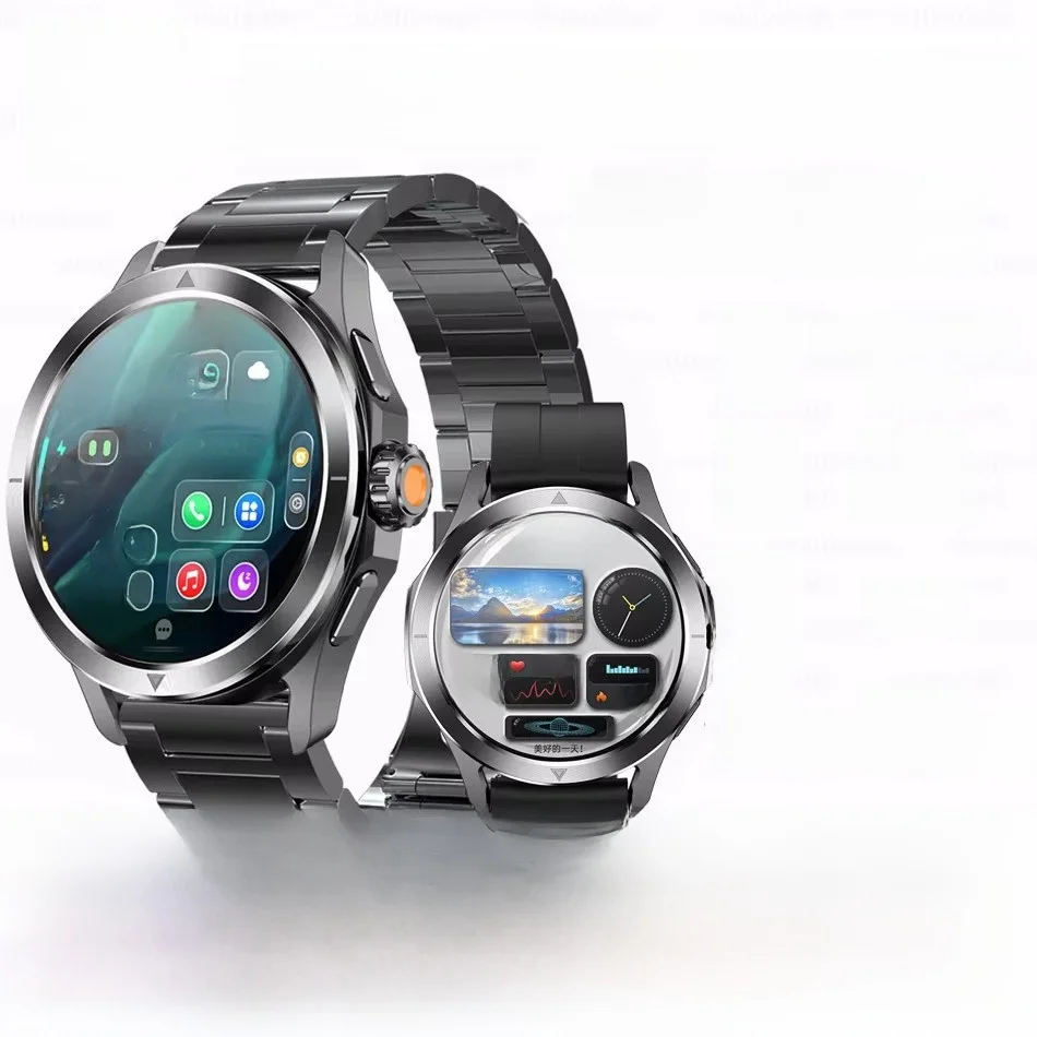 Nouveau pour Xiaomi S4 Ultra Sports de plein air montre intelligente hommes 1.53 pouces AMOLED NFC GPS boussole fréquence cardiaque étanche BT appel Smartwatch