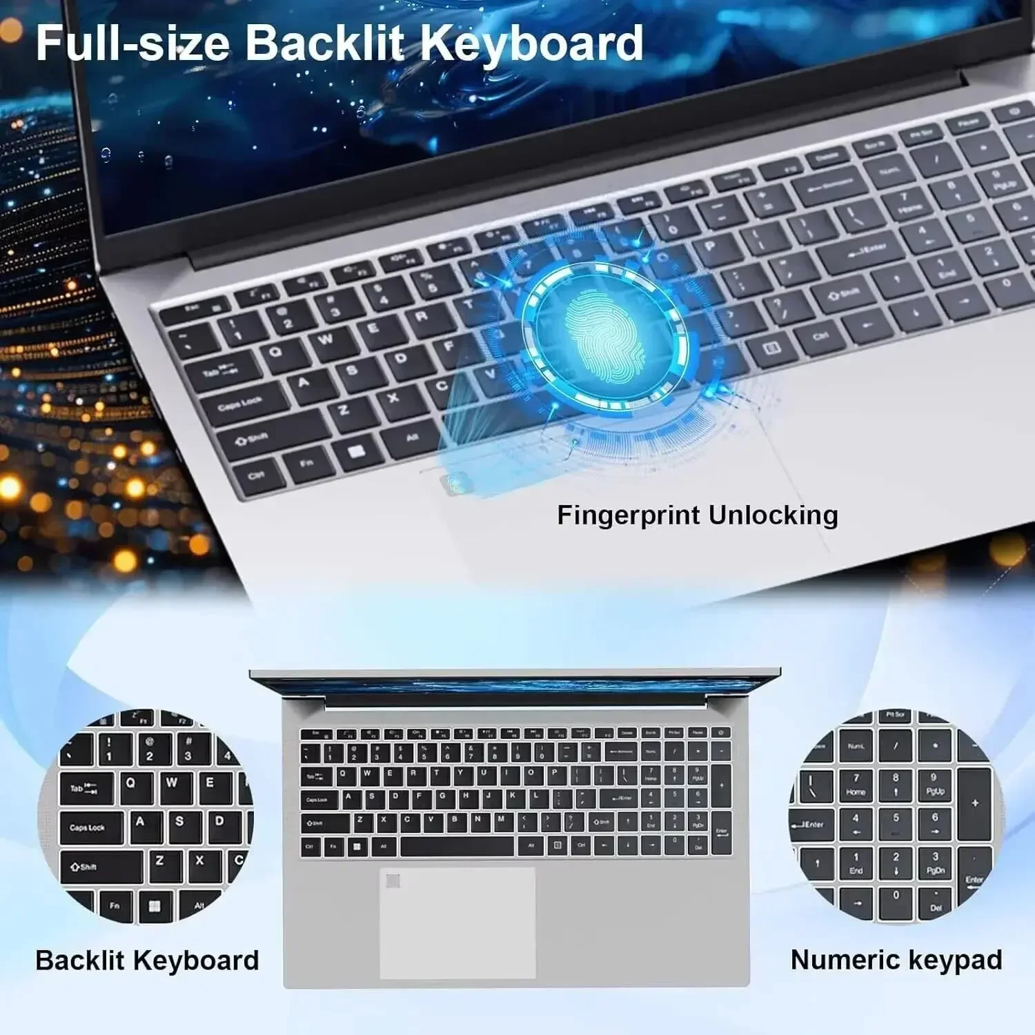 Xiaman 2026 NEW Intel 17.3" Laptop Computer intel Pentium 6500Y Notebook Computer 16GB RAM 1TB 2TB SSD 1920*1080P Windows 11 Fingerprint Office Laptops Notebook Computer PC