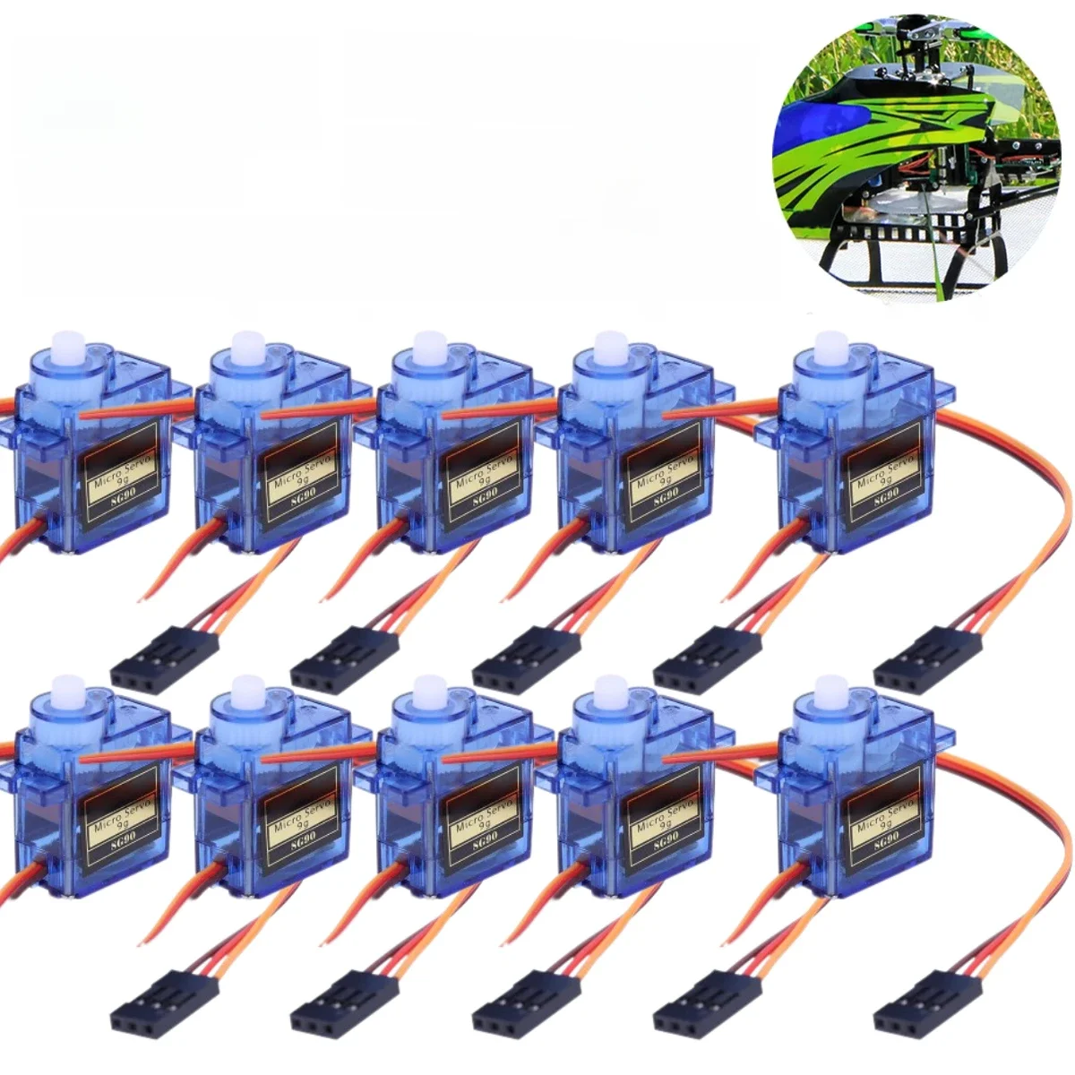 Micro servomoteur SG90 9G pour voiture RC, jouet, avion, 180/360 °, ailes de partenaires, micro servomoteur pour hélicoptère RC, avion