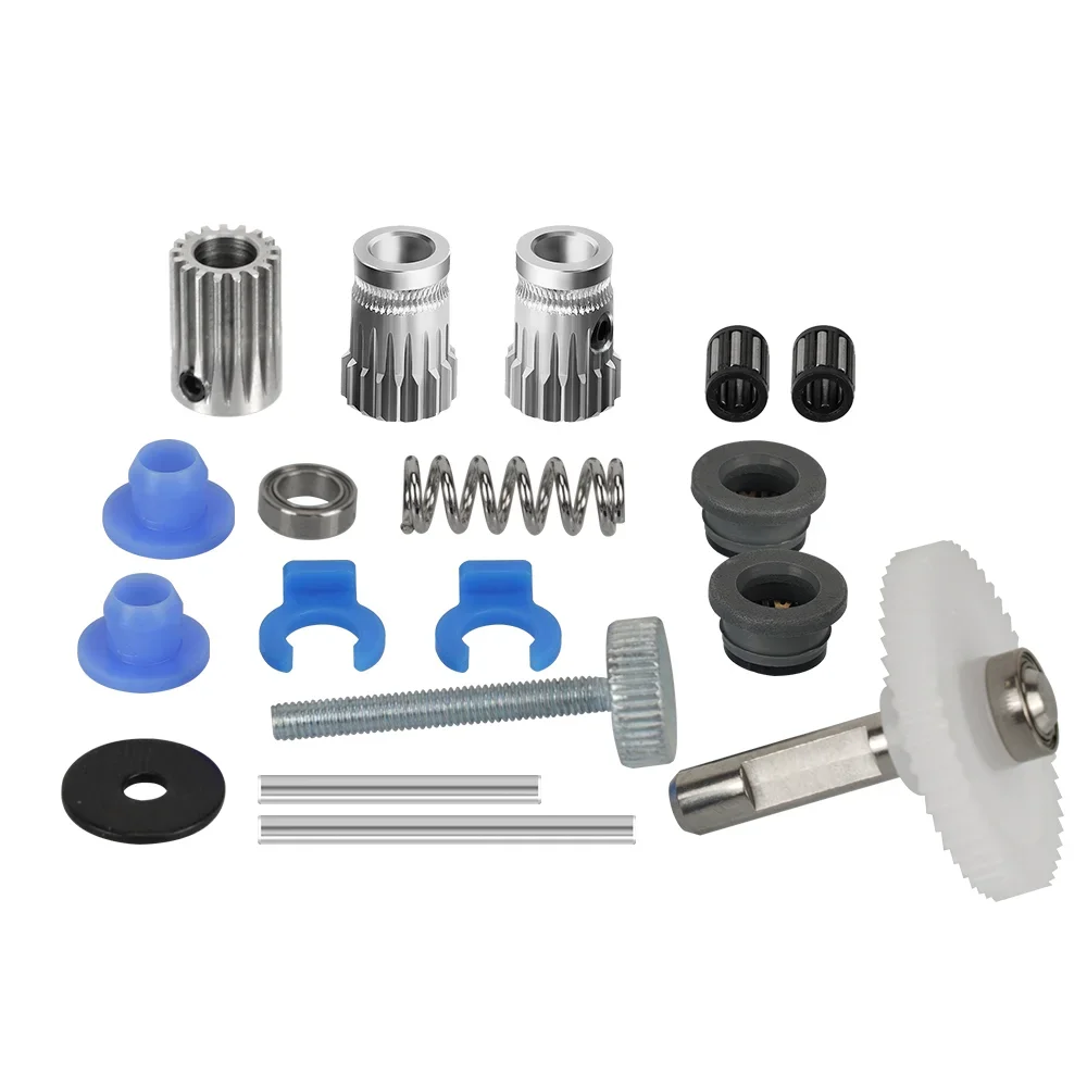 Kit d'extrudeuse d'engrenage à double entraînement, mise à niveau en acier trempé, Kit d'extrudeuse d'engrenage d'alimentation pour BMG pour Prusa, bricolage, extrudeuse directe Bowden