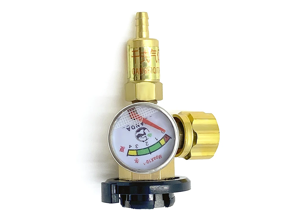 Butane Bottle Flame Arrestor Copper Flame Trap Gas Pressure Reducing Valve Snap-On Safety Valve For Portable Gas Cylinders