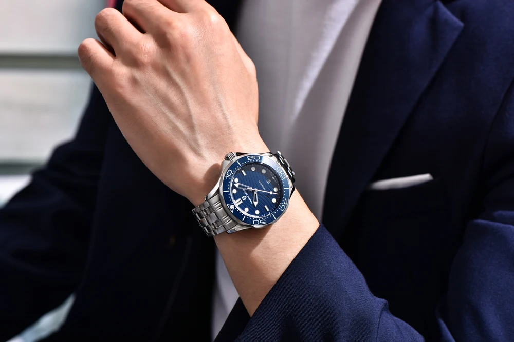 PAGANI DESIGN Herren Luxus-Automatik-Taucheruhr in Grün, Neue Kollektion, MIYOTA 8215 Mechanische Uhr für Herren, Lokaler Versand – Detail 7