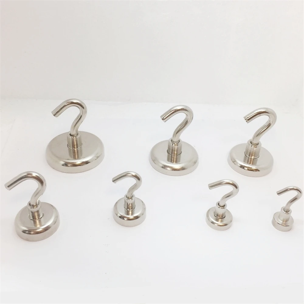 Neodymium N52 Magnetic Hook Neodymium Magnetic Hanger Rare Earth Magnetics Super Powerful Strong Pot Magnetic Materials W Hook