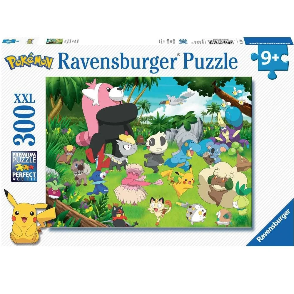 RAVENSBURGER WILD POKÉMON PUZZLE 300 XXL PIECES, 13245, original, toys, boys, girls, gifts, collector, store, new, games, family, puzzle