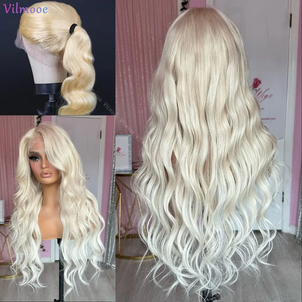 

Full Lace Wig Human Hair Pre Plucked 613 Blonde Colored 13x4 Lace Front Wigs Bone Straight Ponytail Human Hair Wig Preplucked