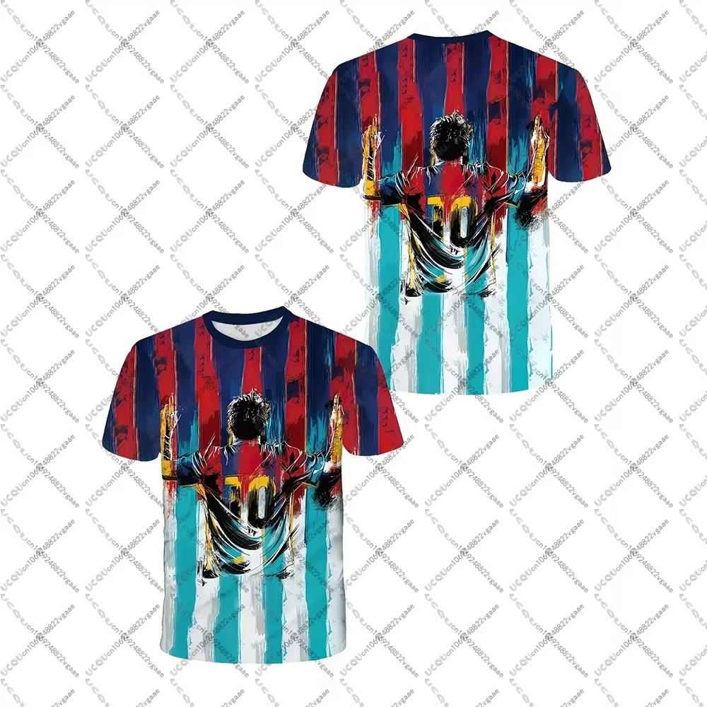 

Сухой быстро футбольный трикотаж, футболка для мужчин и детей, мужской подарок, футбольная повседневная футболка, топ, уличный мальчик 10, спортивная Аргентина, граффити Месси