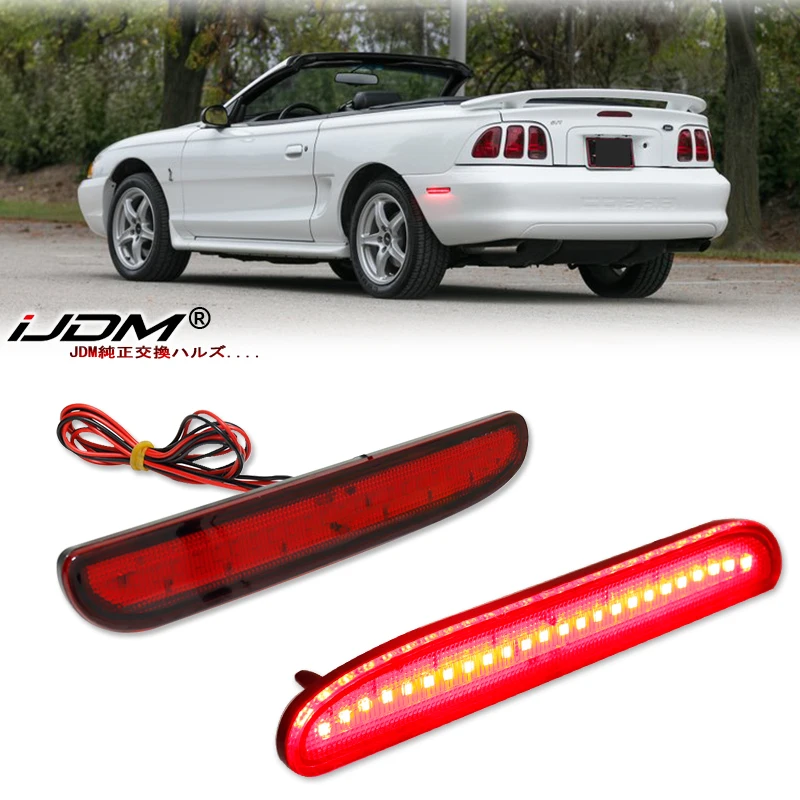 2 sztuki czerwonych lub białych bocznych świateł obrysowych LED do Forda Mustanga 1994-1998 Base Shelby GT500 GT Turn Signal Lamp