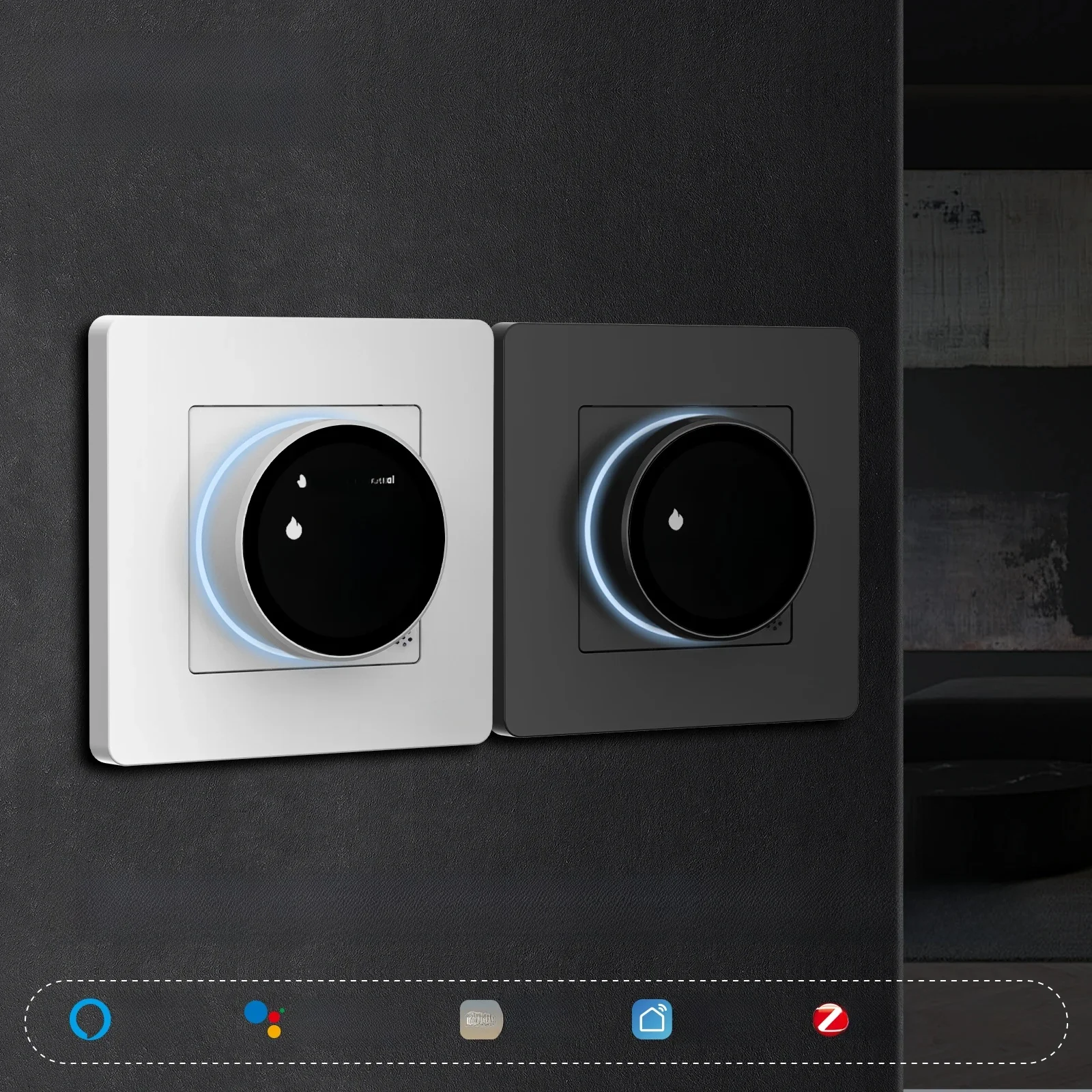 MOES Tuya ZigBee inteligentne pokrętło termostat seria pierścieni gwiazdowych regulator temperatury bojler na wodę ogrzewanie elektryczne z Alexa Google — zdjęcie produktu 7