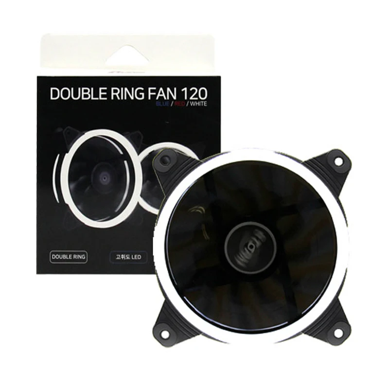 مبرد مروحة حلقي مزدوج AONE-Fan ، نظام تبريد أبيض ، مروحة منخفضة الضوضاء