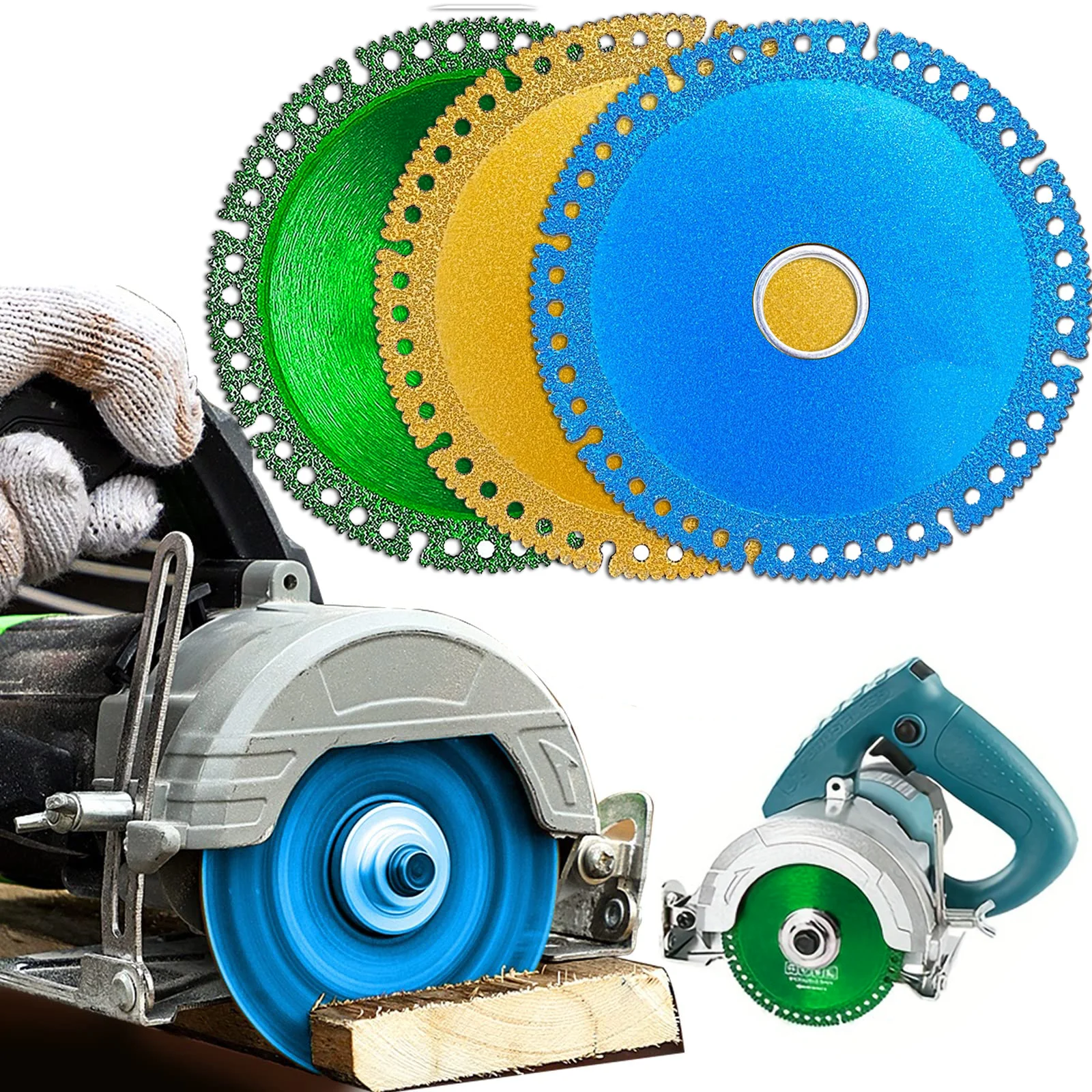 1pc Diamond Cutting Disc - Indestructible Wheel for Smooth Cutting & Chamfering Ceramic Tile, Marble, Stone, Wood, PVC Pipe, Ang