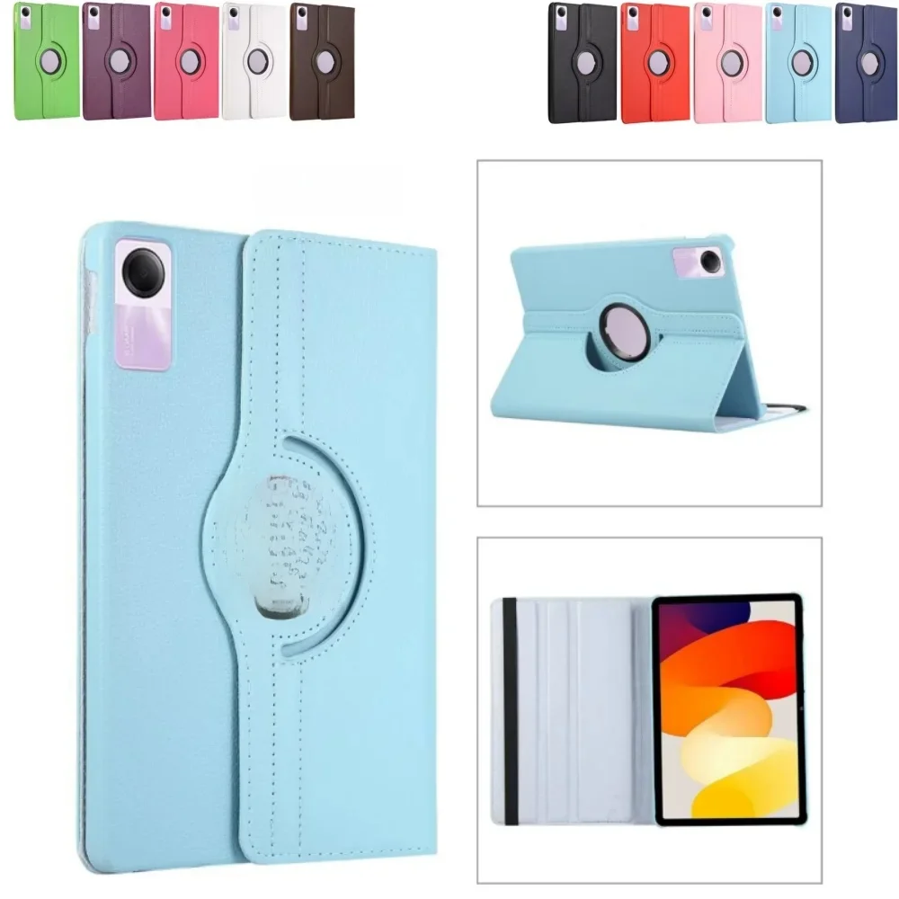 Obrotowe etui 360 stopni dla Xiaomi Mi pad 1 2 3 4 5 6 6S Pro 12,4 cala PU Leather Cover dla Redmi Pad 10.61 Pro 12.1 SE 8.7 11 — zdjęcie produktu 7