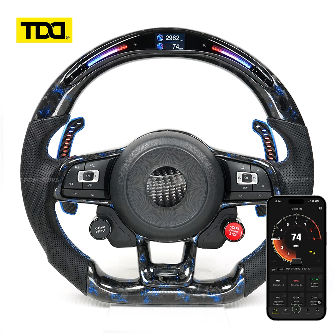

TDD Galaxy Pro II LED Steeing Wheel for Volkswagen Golf 7 MK7.5 GTI Golf R Scirocco Arteon with LED Magnetic Paddle Shifter