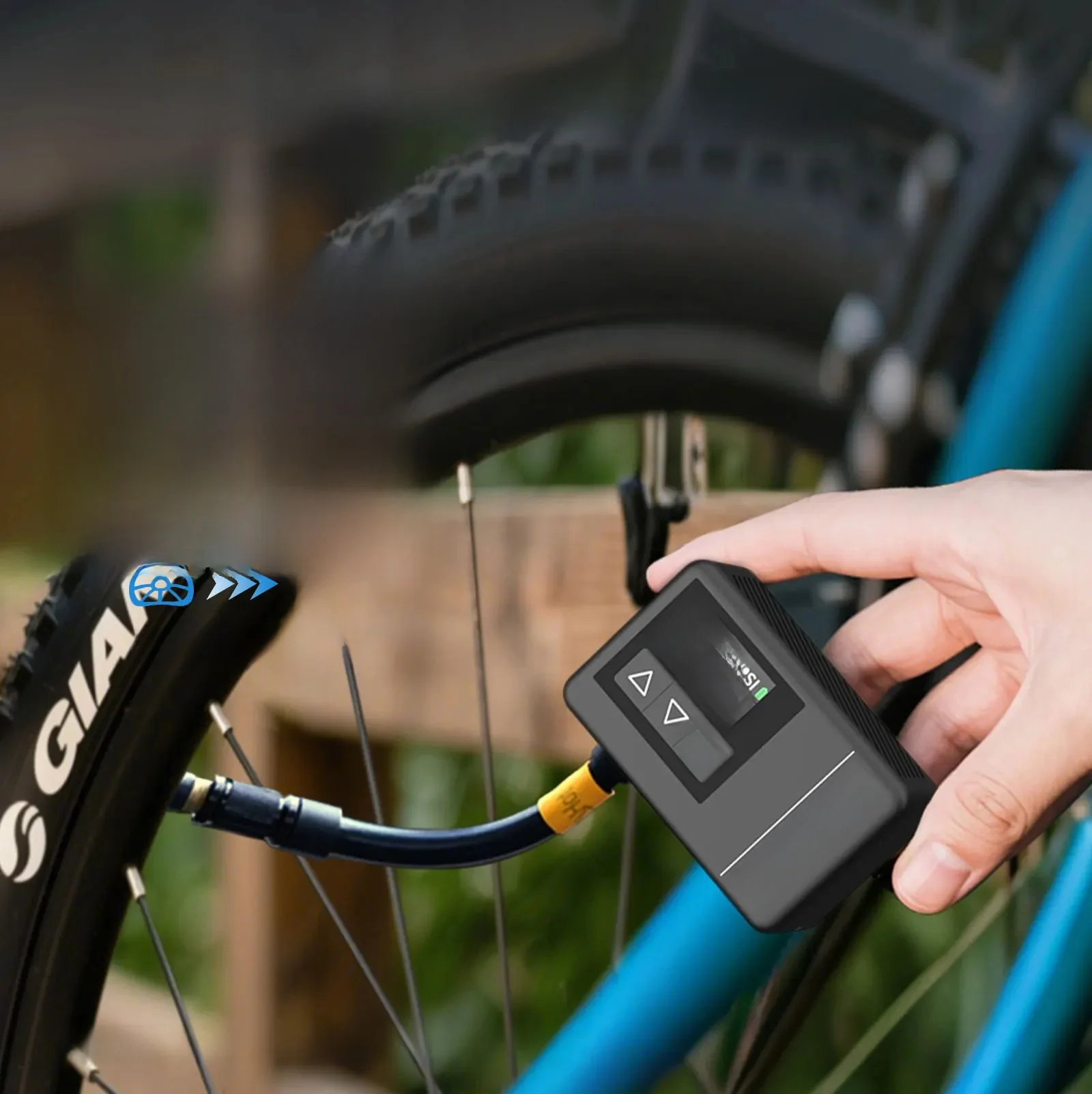 Gonfleur de pneus 120 PSI, Mini pompe à Air électrique de poche Portable, affichage numérique, accessoires de vélo ISAMUTO