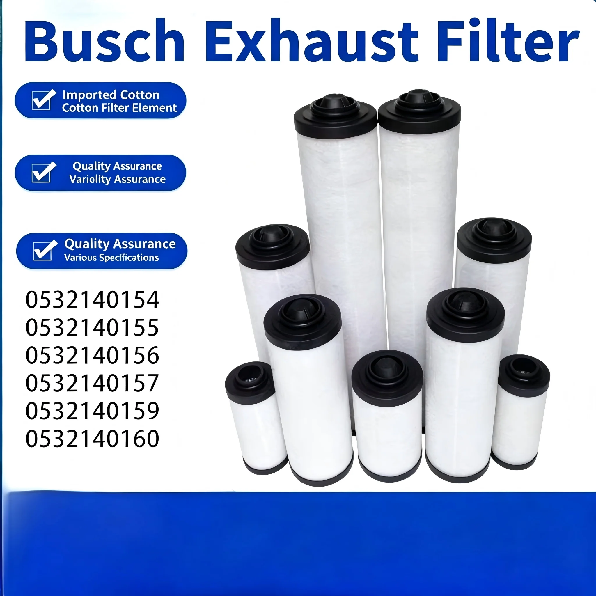 Busch Vacuum Pump Exhaust Filter, Oil Mist Filter — Genuine Original Parts