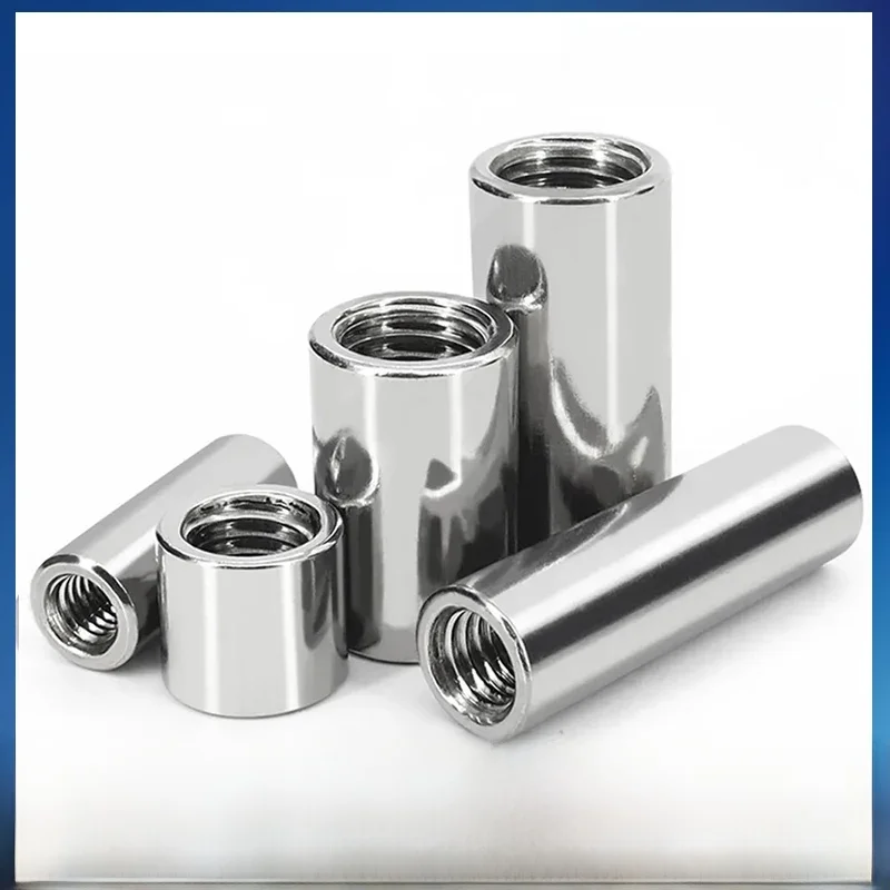 2-10 pièces M3 M4 M5 M6 M8 M10 304 Extension en acier inoxydable épaissir rond couplage écrou connecteur Joint manchon écrou