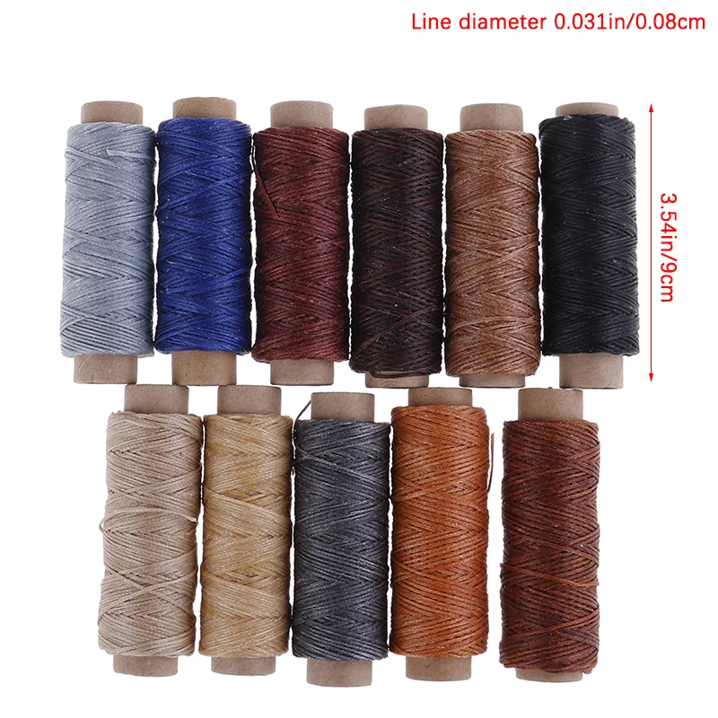 High Quality Durable 240 Meters 1mm 150D Leather Waxed Thread Cord for DIY Handicraft Tool Hand Stitching Thread