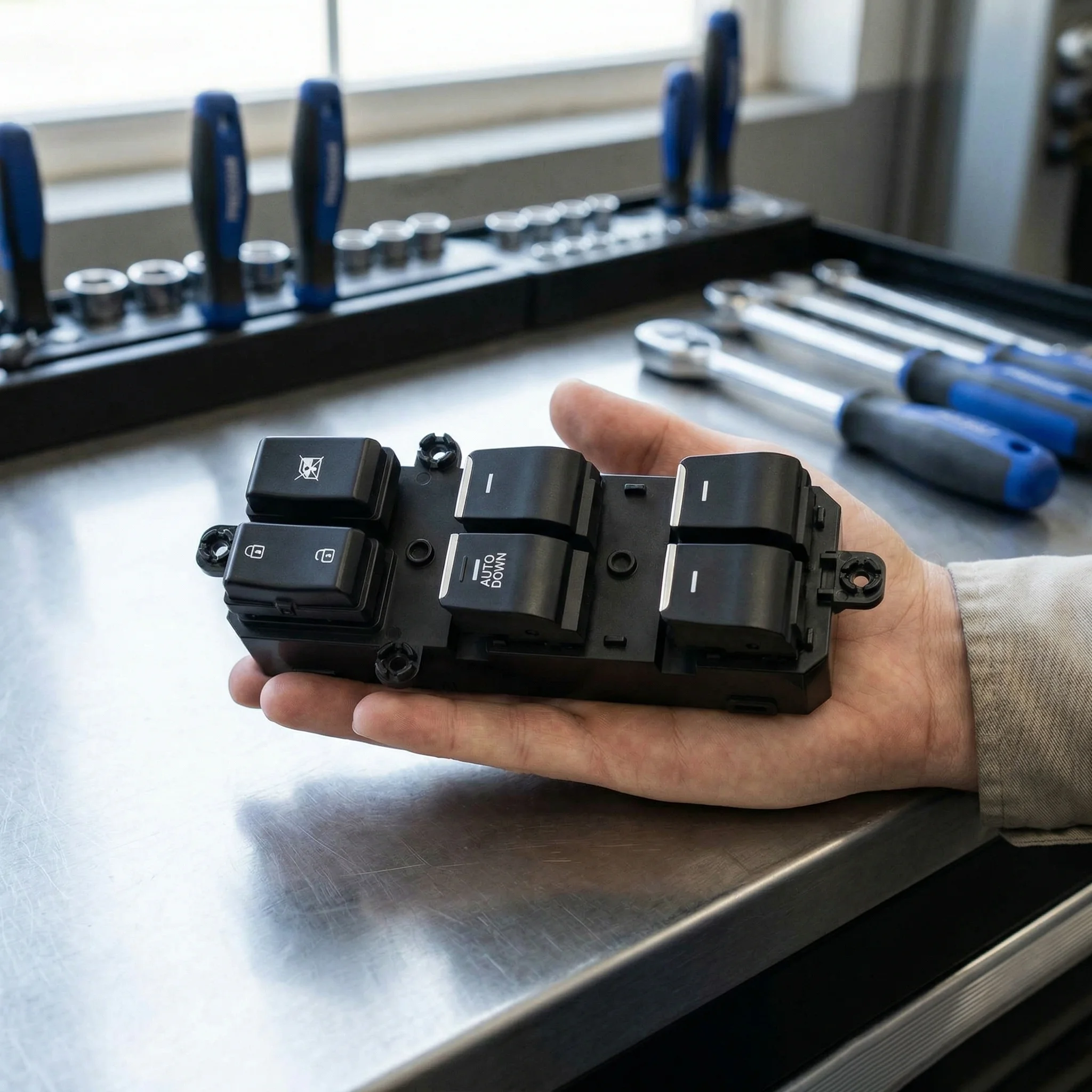 93571D3050 93571D3000 93571-D3000 Hauptschalter für elektrische Fensterheber vorne links für Hyundai Tucson 2015 2016 2017 2018 2019 Fensterheber-Glasknopf – Detail 5