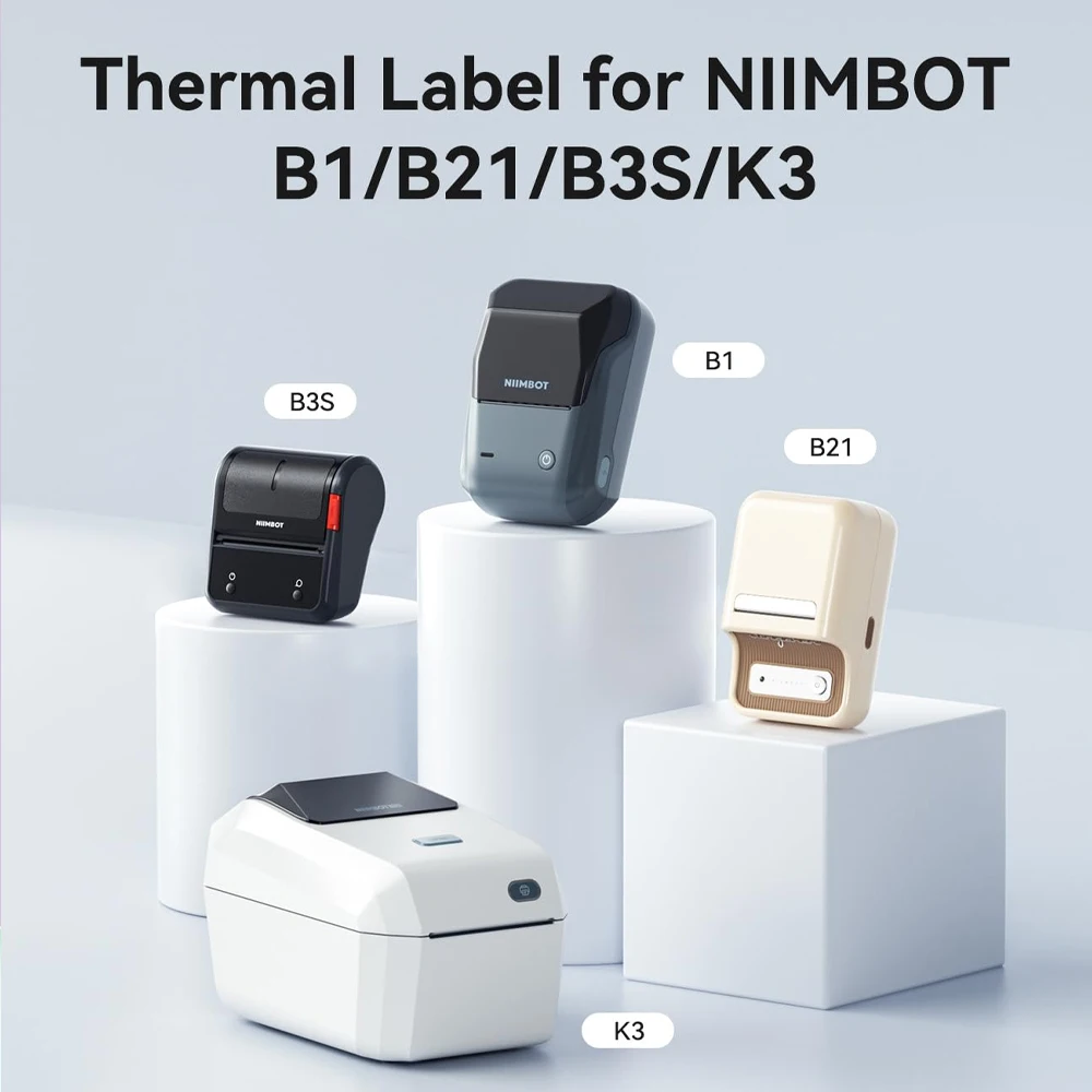 니임봇 라벨 스티커 흰색/컬러/투명 열전사지 롤 프린터 용지 (니임봇 B1 B21 휴대용 프린터용)