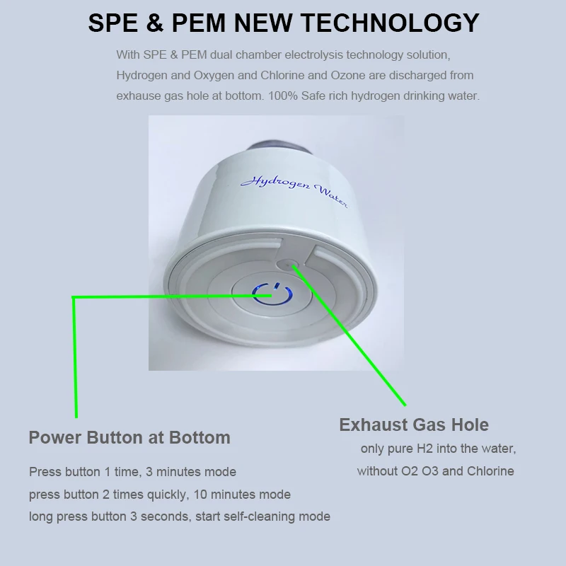 Japanese tech Super High Concentration Portable Hydrogen Rich Generator Water Bottle Korea Design SPE/PEM WaterIonizer H2 Cup