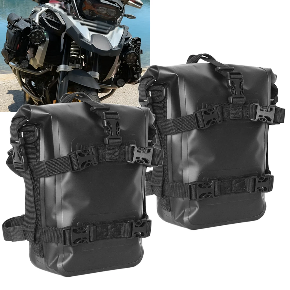 2 SZT. Wodoodporne torby na gmole motocyklowe 5L-8L do BMW R1200GS R1250GS ADV, do HONDA NC750X CB500X, torby boczne na ramę motocykla, torby na gmole motocyklowe