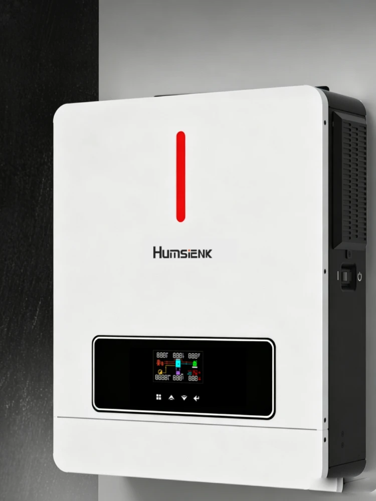 Humsienk 4,2KW Hybrid-Solarwechselrichter 24V 220Vac mit 120A MPPT-Controller Reiner Sinus PV 4200W 500VDC Netzunabhängiger Heim-RV-Backup