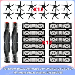 Passend für Neato Botvac Connected D10 D9 D8 D3 D4 D5 D6 D7, Serie D D75 D80 D85 Teile Haupt- und Seitenbürste Ultra-Leistungsfilter