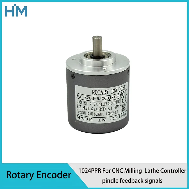 NEW Rotary encoder for spindle feedback signals, 1024ppr for cnc milling, lathe controller
