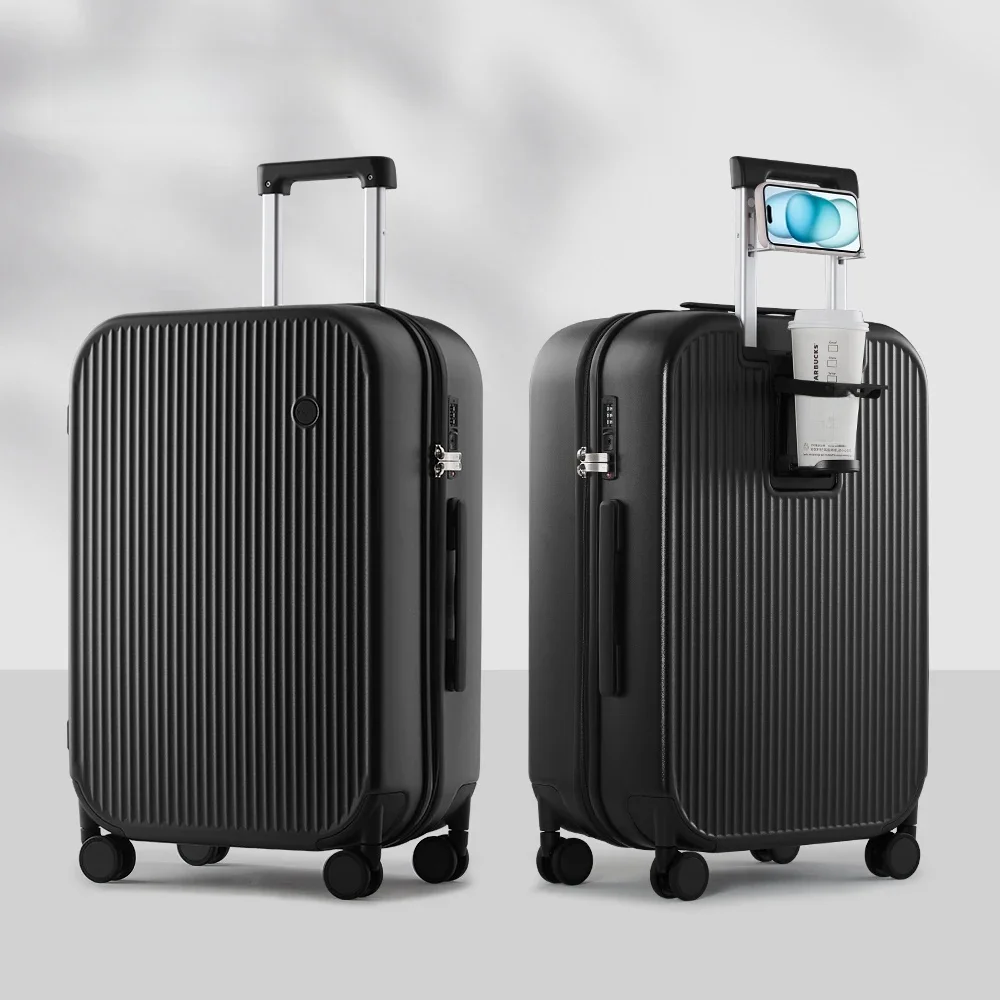 Mixi Nieuw Design Koffer Handbagage met Beker Telefoonhouder Harde schaal Rolling Bagage PC Spinner Wielen Trolleykoffer - afbeelding 2