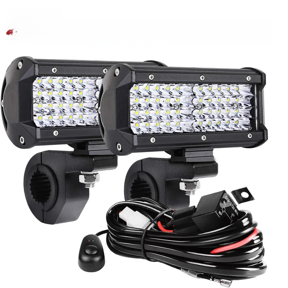 4" 7-calowe światło robocze LED 12-24V Reflektory LED Pasek świetlny Spot Flood Driving Fog Lamp dla 4x4 Truck Off Road Akcesoria — 2