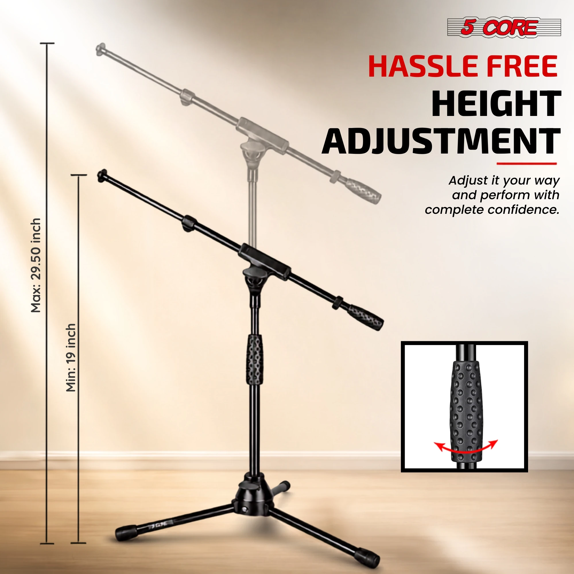 5 Core Mic Stand Floor Adjusta - đánh giá và giá Microphone Stand Boom Arm Floor