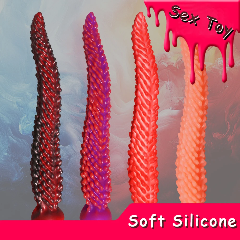 Consolador de silicona Monster Tentacle, consolador Anal, juguetes anales con ventosa fuerte, tapón Anal largo para punto G y masajeador de próstata, adulto