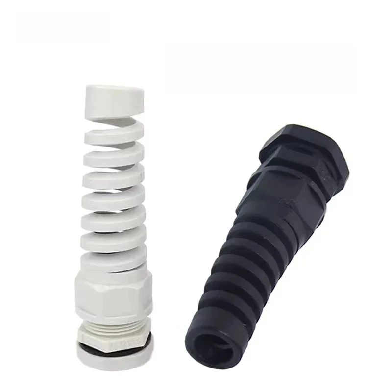 Presse-étoupe étanche en plastique PG7, Joint Anti-flexion M12 Nylon PA66, presse-étoupes Anti-torsion, connecteur PG9/11/13.5/16/19/21, 5 pièces