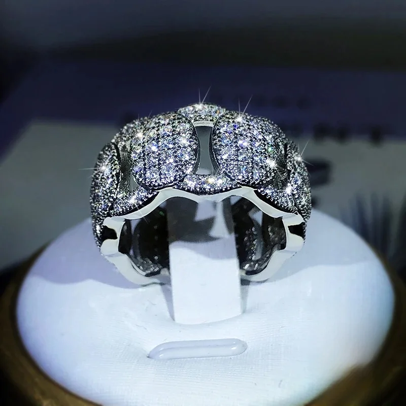 925 Sterling Silver Jewelry Ring Ladies Luxury Oversized Zircon Ring Exquisite Gorgeous Fashion Wedding Preferred Jewelry — zdjęcie 2