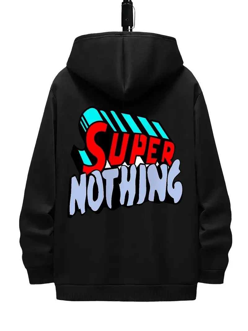 New high quality men's printed hoodie, cotton breathable men's cool trendy casual hoodie streetwear