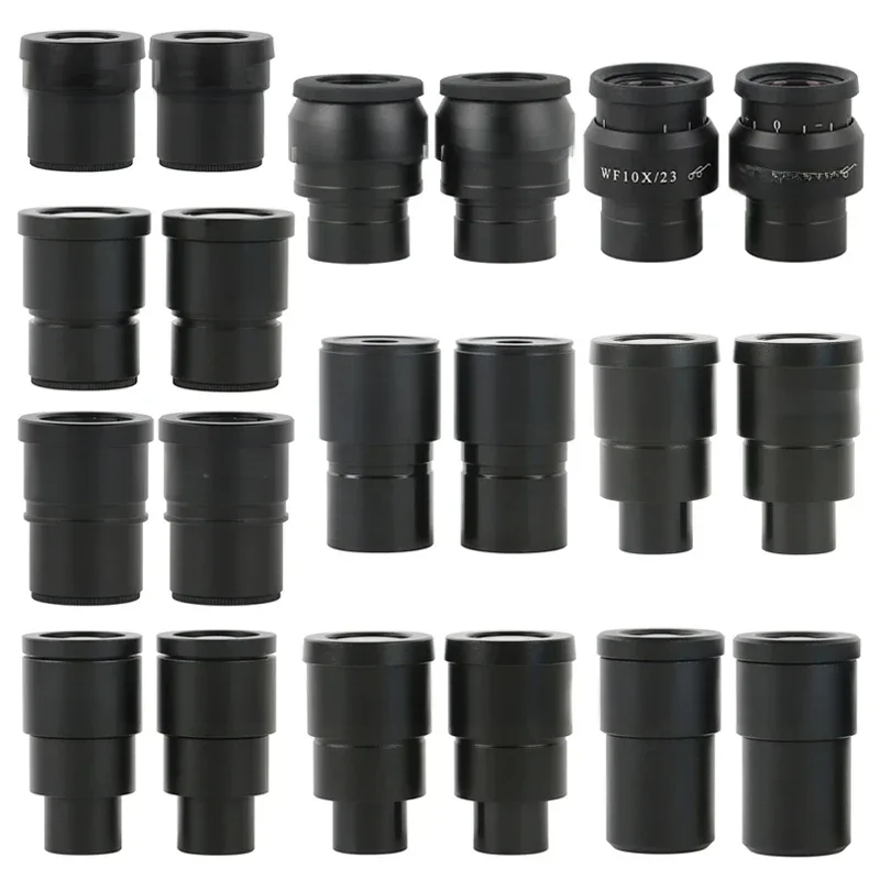 2 szt. Mikroskop pomocniczy okular WF5X WF10X WF15X WF20X WF25X WF30X dzikie pole dla stereoskopowej lornetki trójokularowej interfejs 30MM — zdjęcie 2