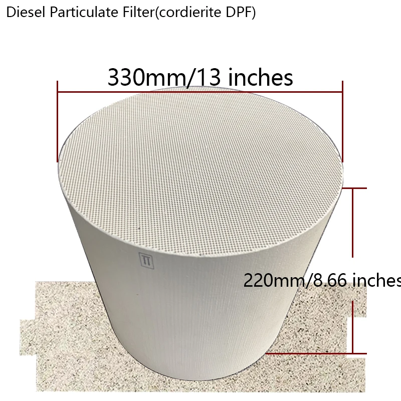 Universal 330*220mm Ceramic DPF Carrier Core Durable Honeycomb Design for Volvo truck engine Active regeneration