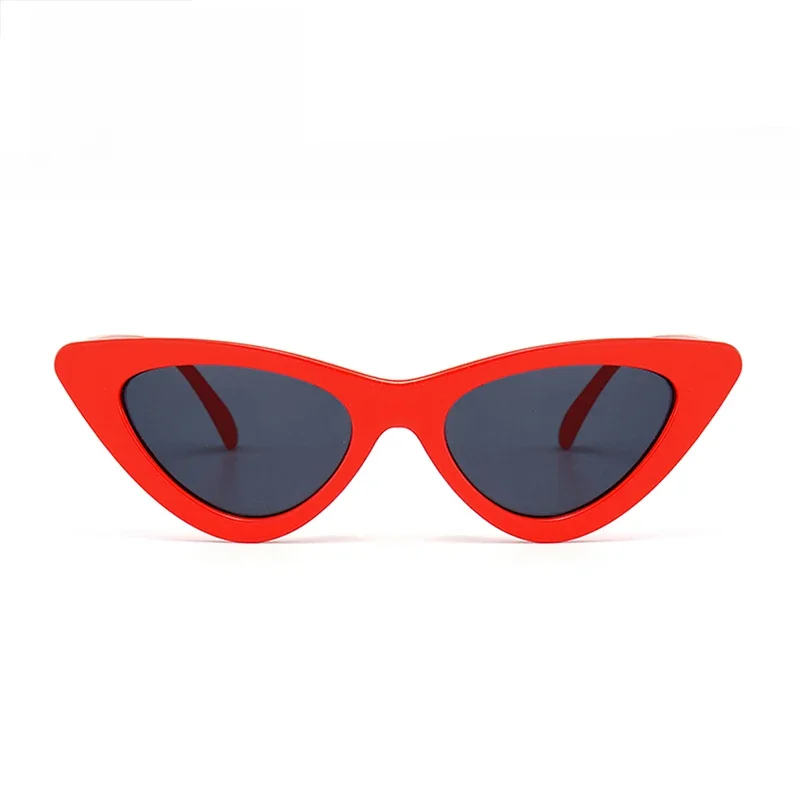 STORY 2018 Małe okulary przeciwsłoneczne Cat Eye Vintage Retro Triangle Cateye Clear Lens Sun Glasses Red Black Shades Female 90S Sunglasses — zdjęcie 2