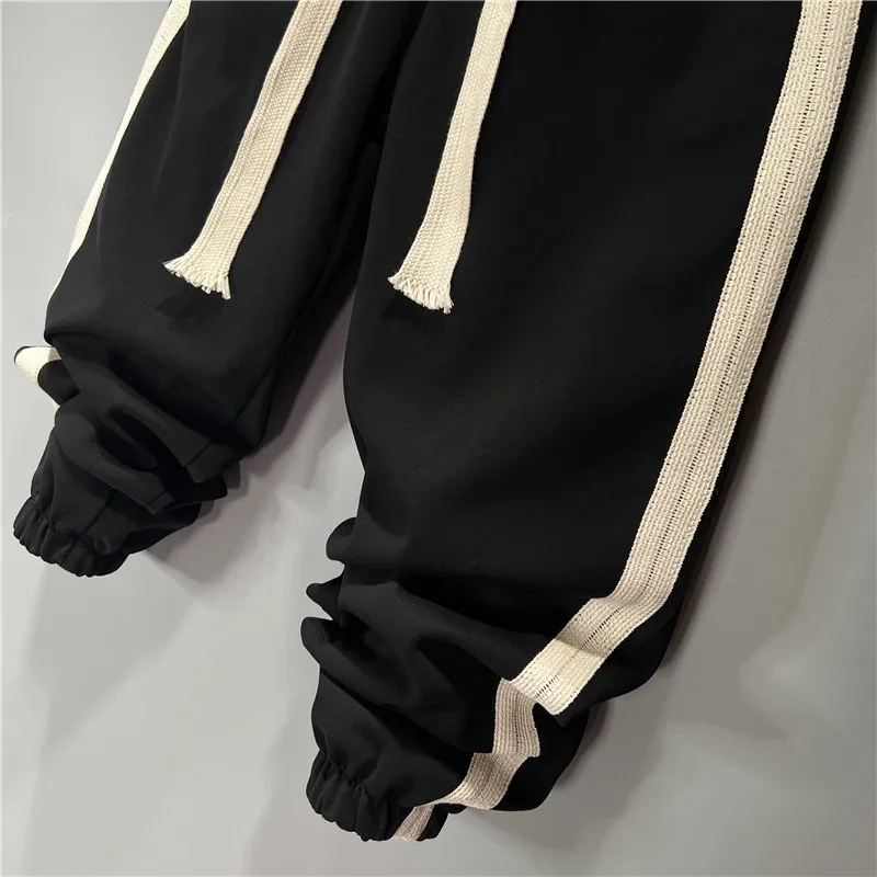 Owen Seak Men Casual Cargo Harem Pants High Street Hip Hop Length Men\'s Clothing Sweatpants Autumn Winter Black Big Size