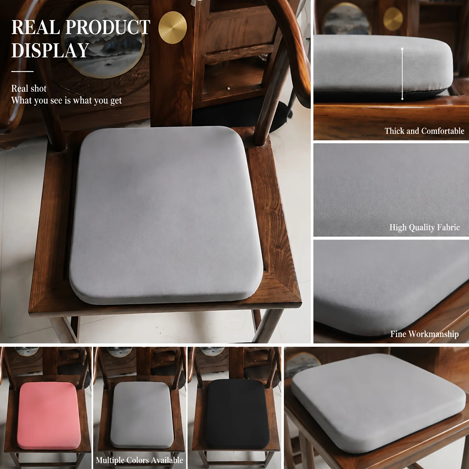 Super thick soft foam cushion Office car seat cushion Lumbar support relieves low back pain Long time comfortable sitting postur