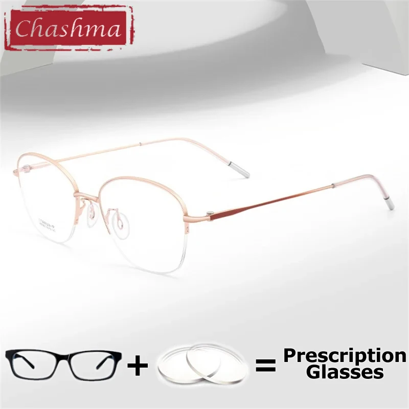 

Chashma Prescription Glasses Women Pure Titanium Fashion Mopia Presbyopia Lenses Recipe Optical Eyeglasses Frames Spectacles