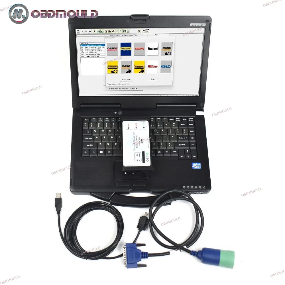 Для новых электронных сервисных инструментов Holland 2024 года 9,9 EST, инженерный уровень и диагностический комплект белого цвета DPA5 с ноутбуком CF53