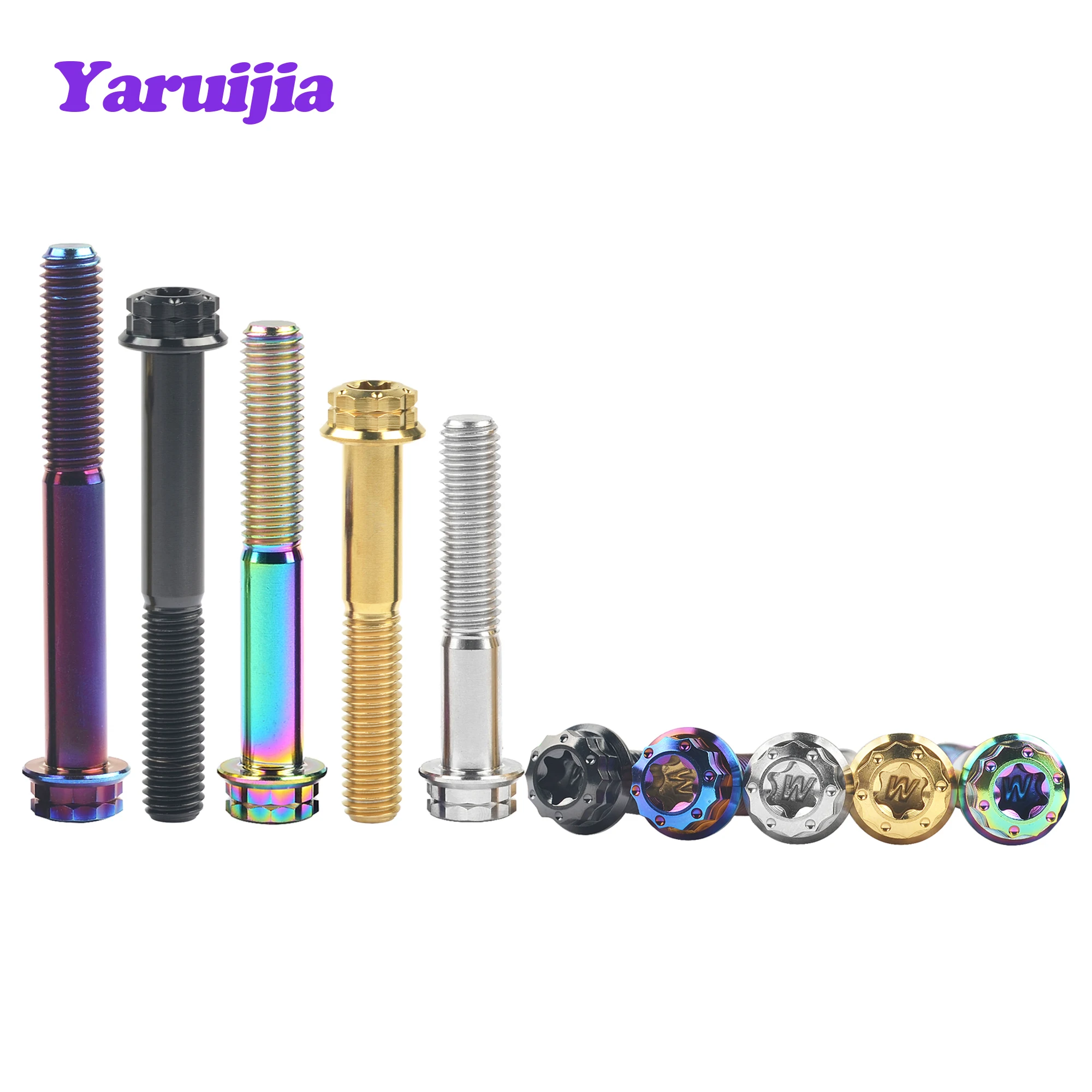 Imagem -06 - Parafusos de Cabeça Torx Extravagantes Parafuso de Titânio Peça da Motocicleta M10x20 25 30 35 40 45 50 55 60 65 70 mm Passo 1.25 15 Milímetros
