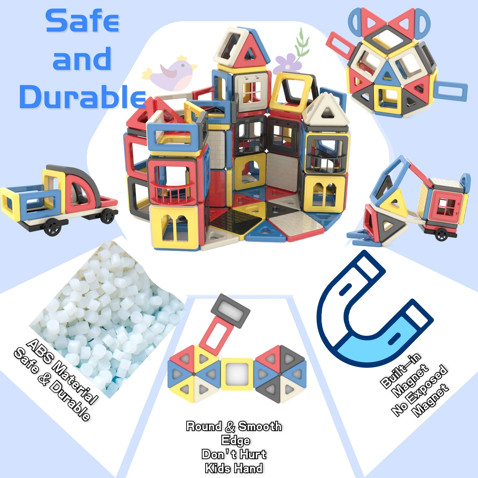 مكعبات بناء مغناطيسية للقلعة للأطفال ، ألعاب للفتيات والفتيان بعمر 3 ، 4 ، 5 سنوات ، مغناطيس ، من من من من من من من العمر