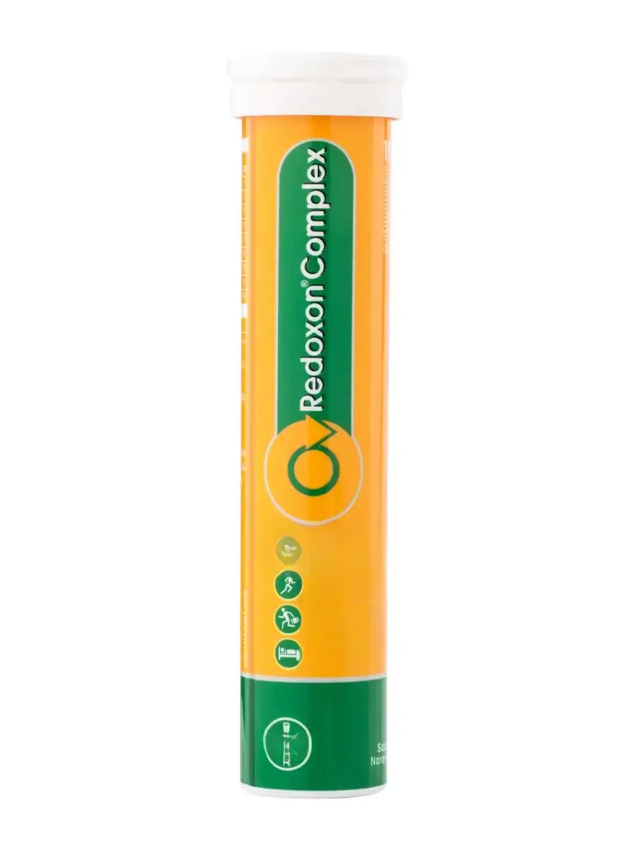 Comprimidos efervescentes do complexo Redoxon, Sabor laranja, 15 efervescentes