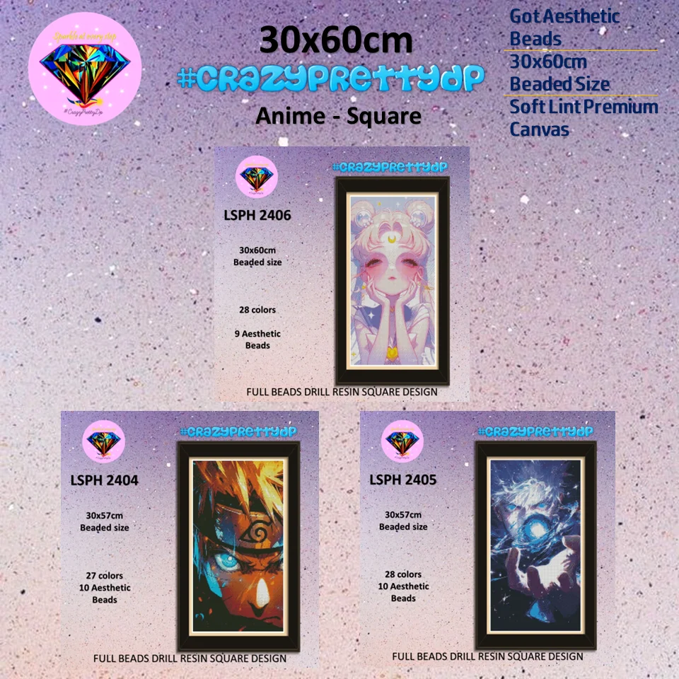 

Набор для алмазной живописи crazyprettydp 30x60 см