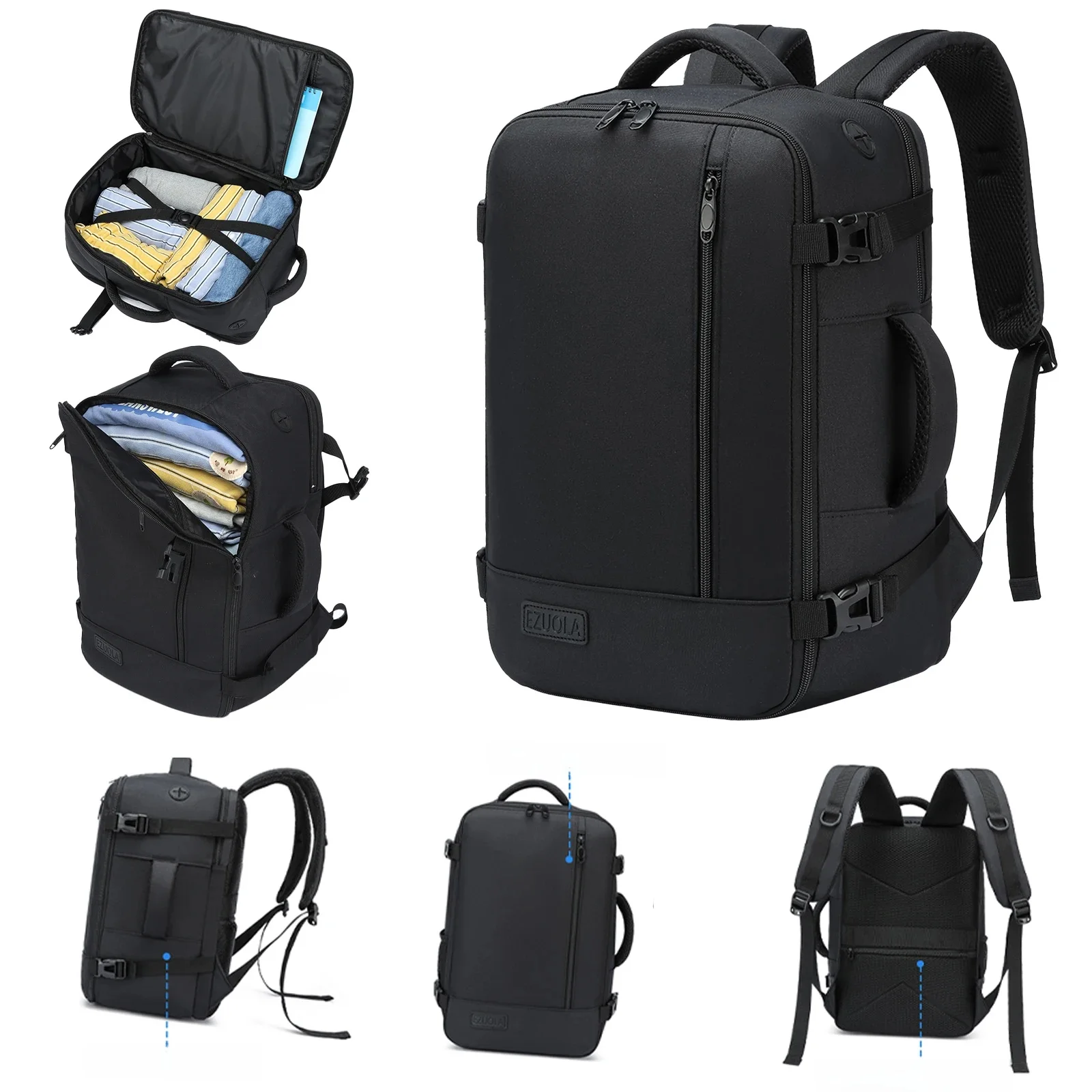 Sacs à dos de voyage 40x20x25 ryanair, bagages à main avec compartiment pour ordinateur portable, bagages portables pour étudiants, personnes d'affaires, cabine scolaire