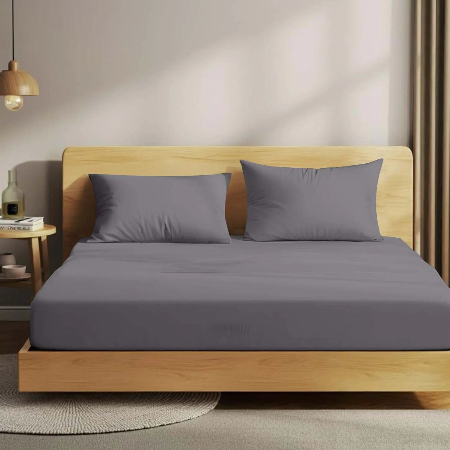 Spannbettlaken mit tiefer Tasche, 25 cm – 100TC Mikrofaser, maschinenwaschbar, für dicke Matratzen, UK-Größen