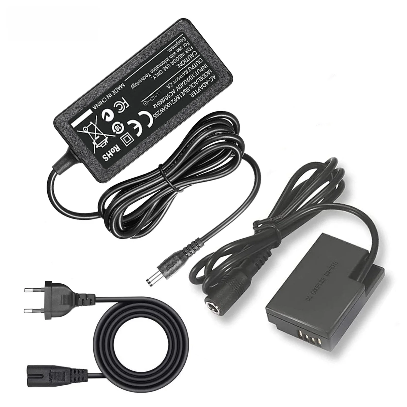 ACK-E18 DR-E18 DC Coupler LP-E17 Dummy Battery AC Power Adapter Kit for Canon EOS Rebel SL2 SL3 T6i T6S T7i T8i 200D 200D
