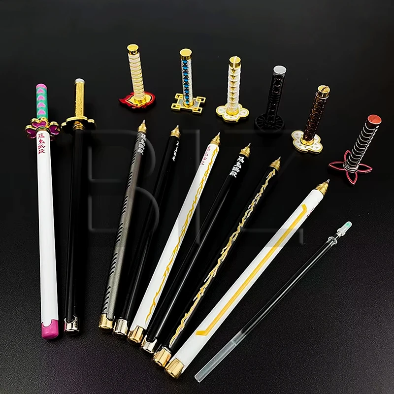 20cm/7.87inDemon Slayer Anime Peripheral Neutral Pen/my Wife/Zenyi/moth/butterfly Blade Day Wheel Knife Stationery Signature Pen image 2
